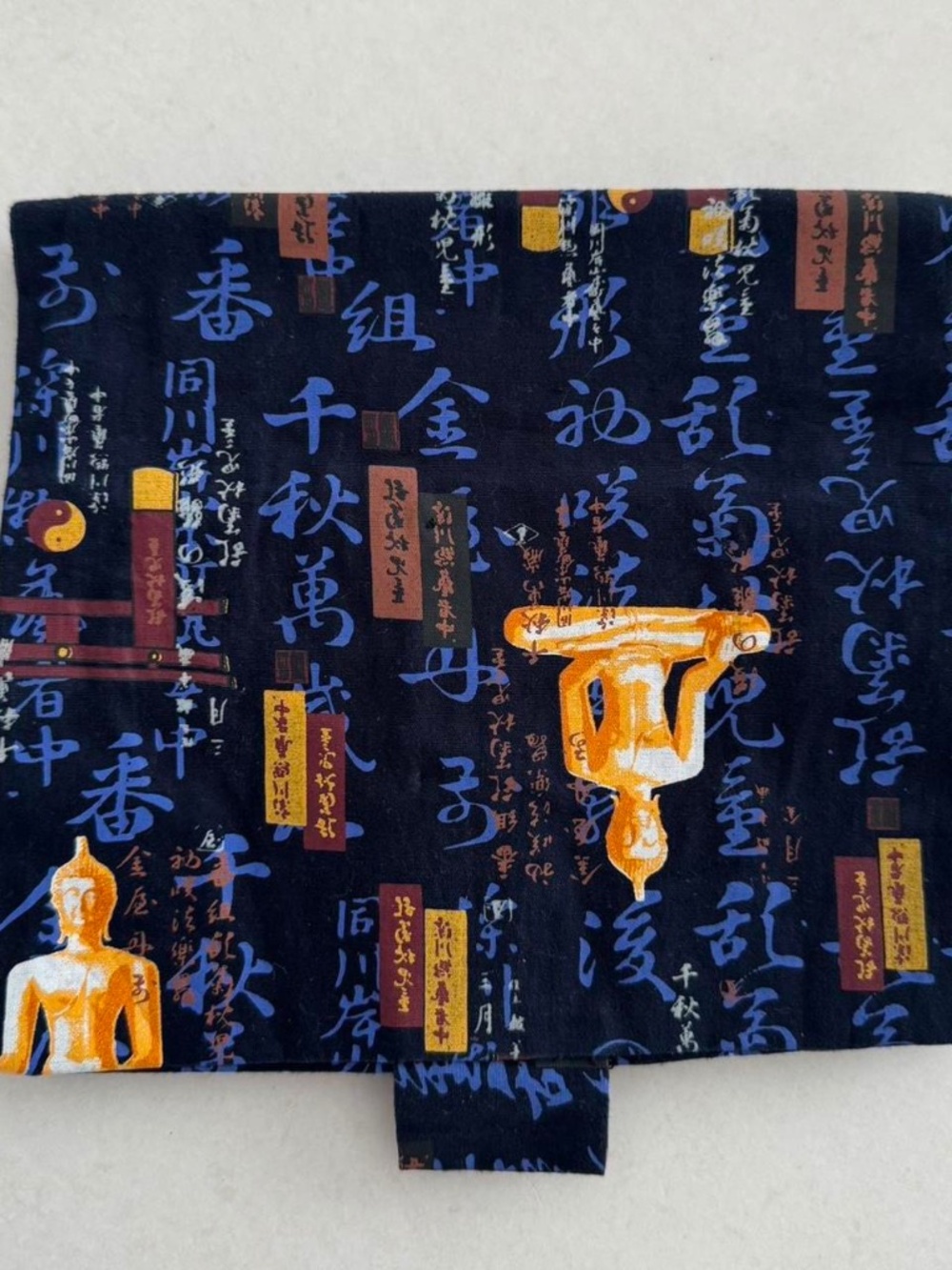 Handmade fabric Buddha pencil case pen or makeup holder pouch bag, school bags
